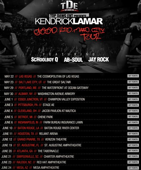 kendrick lamar concert schedule.